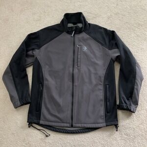 Black Yak Windstopper Softshell‎ Shell Jacket Sz L Gray Hiking Outdoors